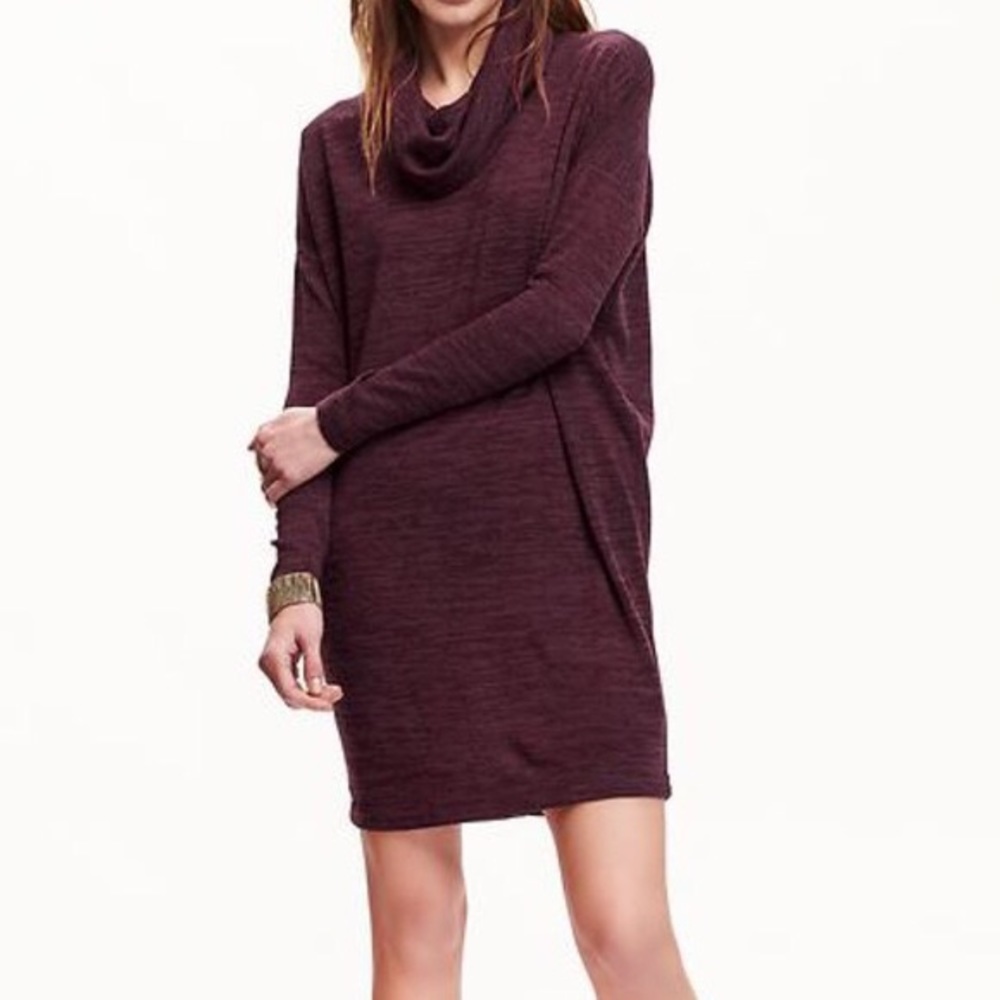 Maroon Cowl Neck Dress